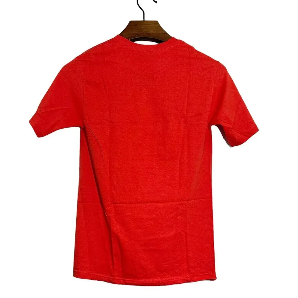 STUSSY‎ X BEAVIS & BUTT-HEAD Red Graphic Highland High T-Shirt NEW W/O TAG Small